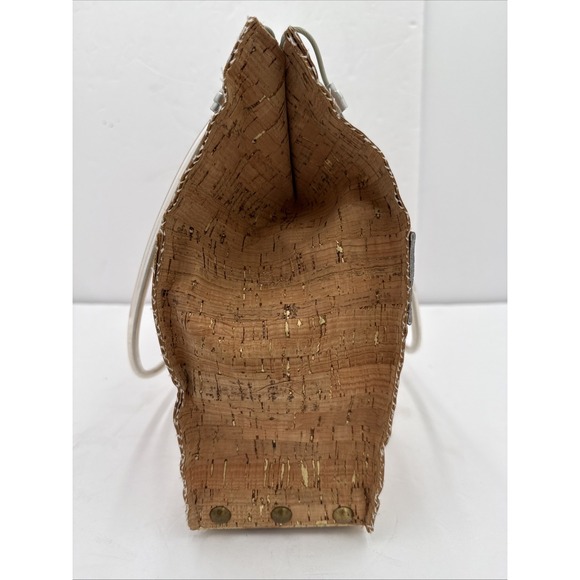 Hardware by Renee Handcrafted Cork Screw Handbag Metal Wire Handles Wood Base - Picture 4 of 9